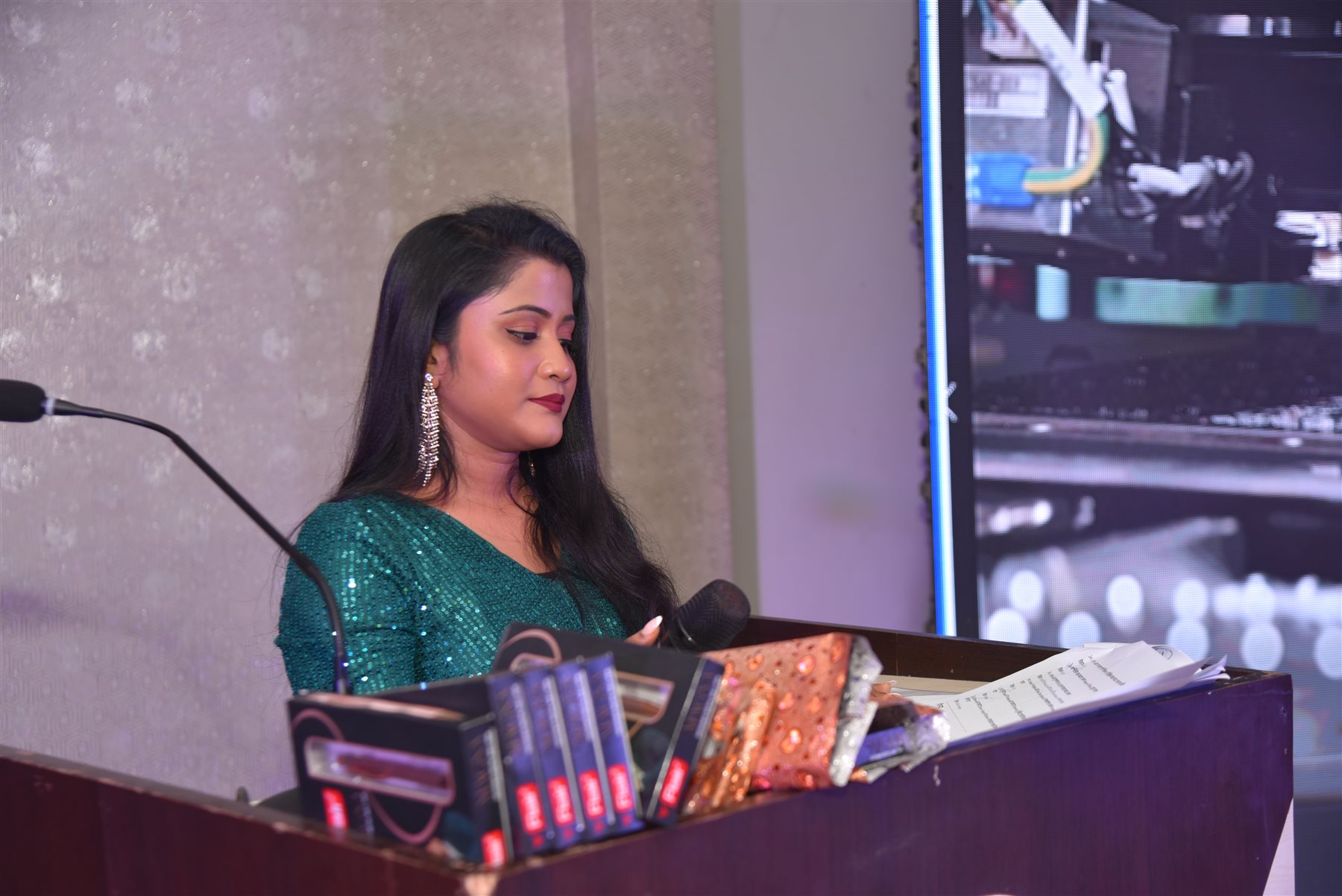 Quiz Contest host presenting during the BITWA Tajpur Meet 2026